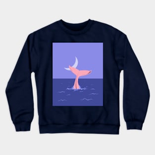 Tale of a Humpback whale's tail Illustration Crewneck Sweatshirt